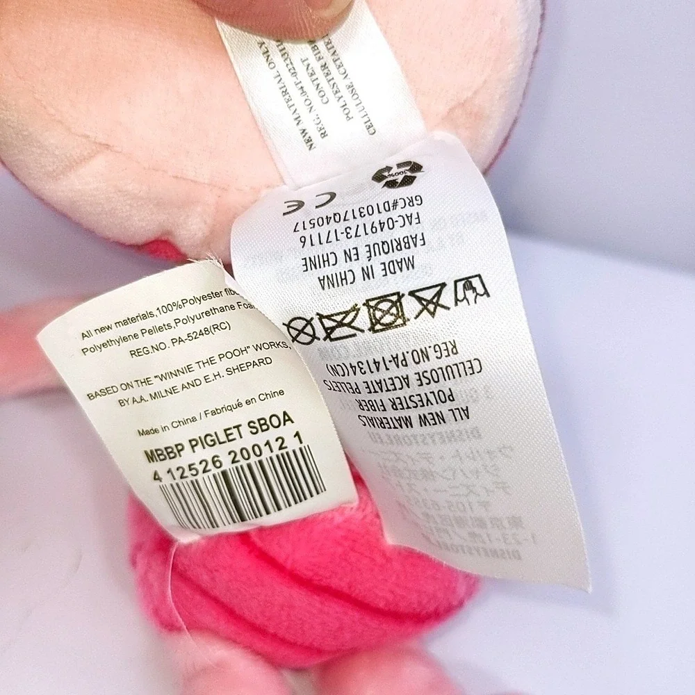 Disney Piglet Plush Lot Winnie the Pooh Tsum Tsum Stuffed Animal Toy Pink 2pc